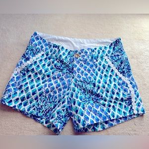 Lilly pulitzer purple teal Callahan shorts size 0